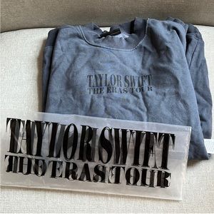 ERAS tour blue crewneck
